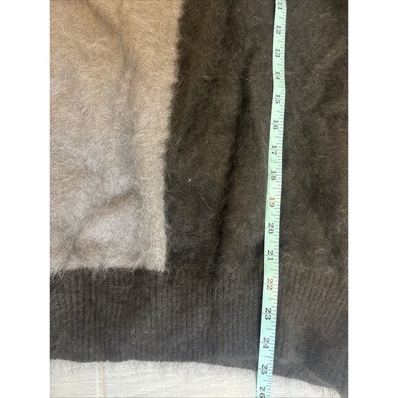 Vintage Cottagecore Mohair Angora Sweater M Luxury Knit Embroidered Collar - Picture 6 of 7